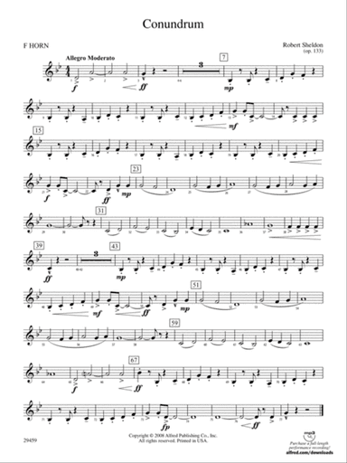 Conundrum: 1st F Horn