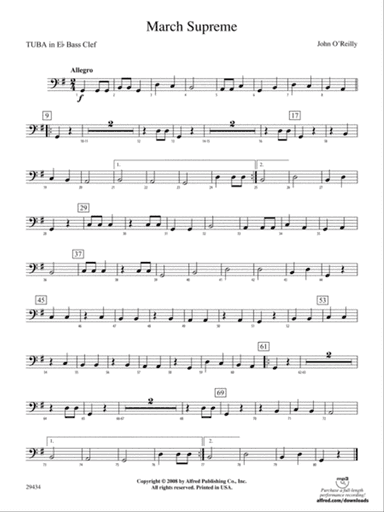 March Supreme: (wp) E-flat Tuba B.C.