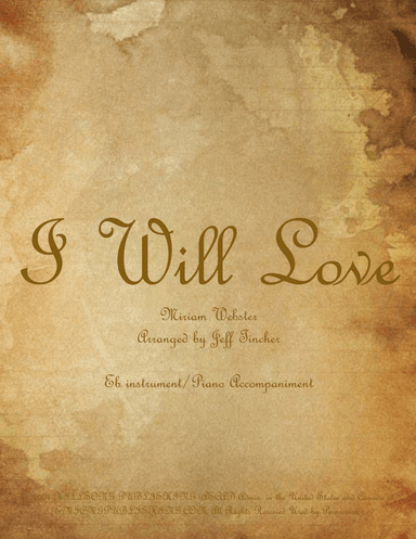 I Will Love