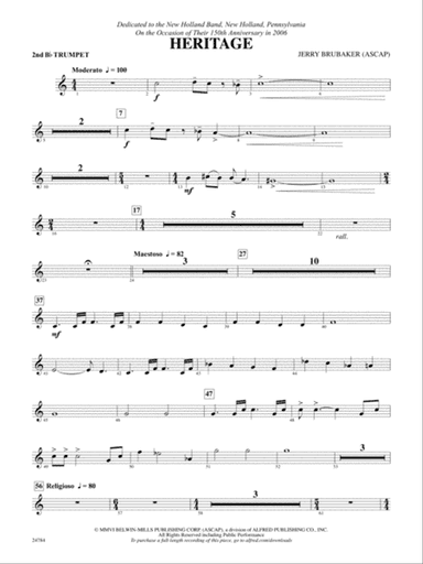Heritage: 2nd B-flat Trumpet