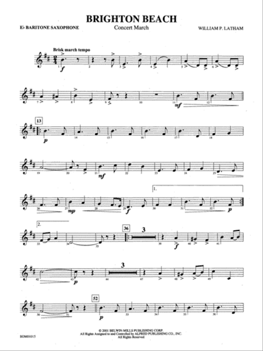 Brighton Beach (Concert March): E-flat Baritone Saxophone