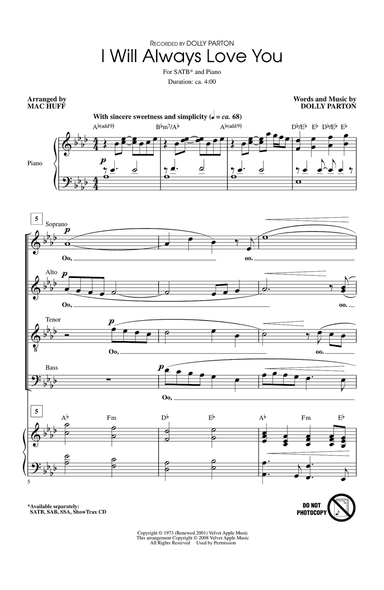 I Will Always Love You (arr. Mac Huff)