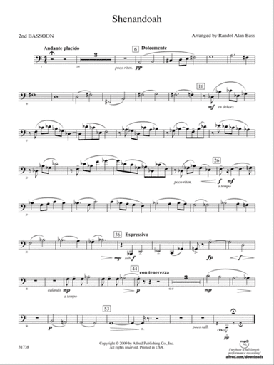 Shenandoah: 2nd Bassoon