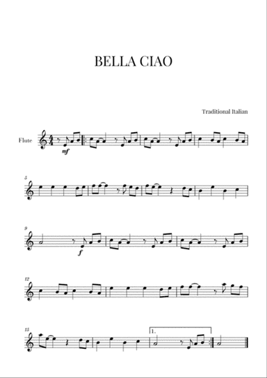 Bella Ciao (for Flute)