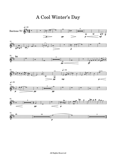 A Cool Winter’s Day-Baritone TC Part