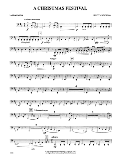A Christmas Festival: 2nd Bassoon