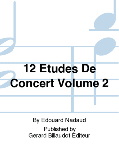 12 Etudes De Concert Volume 2