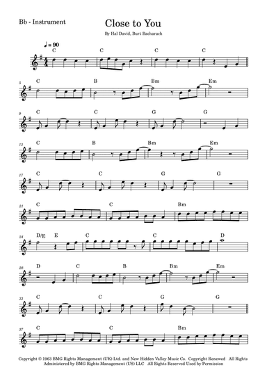 (they Long To Be) Close To You