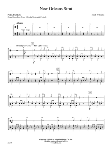 New Orleans Strut: 1st Percussion