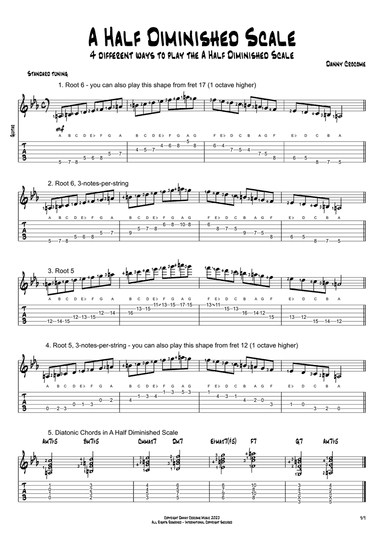 A Half Diminished Scale (4 Ways to Play)