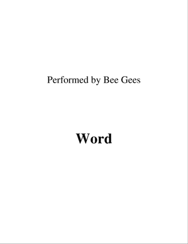 Words