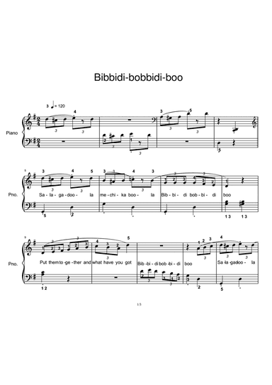 Bibbidi-bobbidi-boo (the Magic Song)