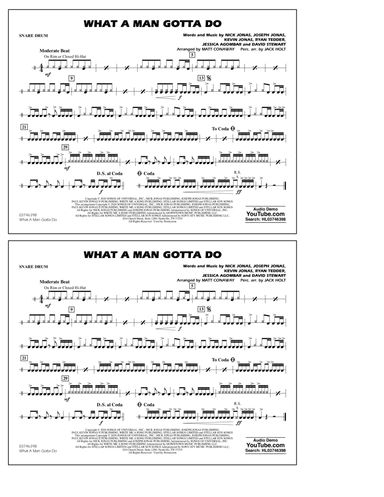 What a Man Gotta Do (arr. Jack Holt and Matt Conaway) - Snare Drum