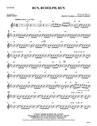 Run, Rudolph, Run: Guitar