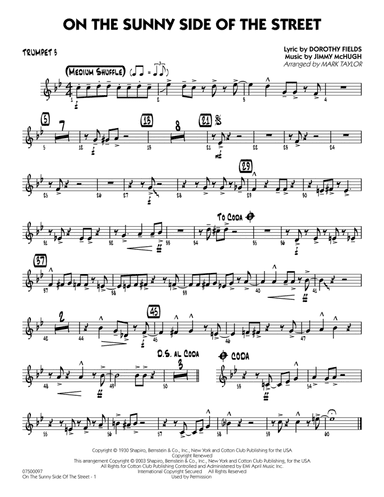 On The Sunny Side Of The Street - Trumpet 3