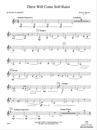 There Will Come Soft Rains: B-flat Bass Clarinet
