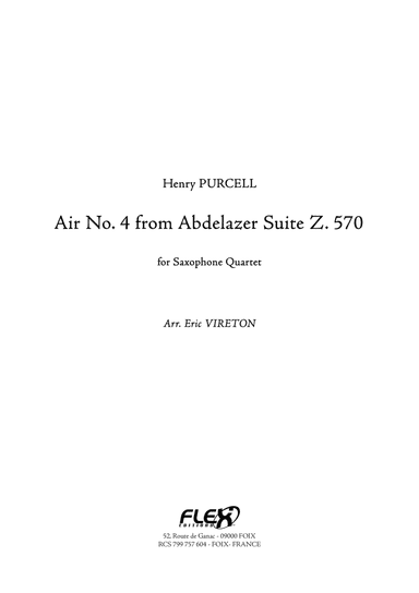 Air No. 4 from Abdelazer Suite Z. 570