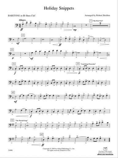 Holiday Snippets: (wp) B-flat Baritone B.C.