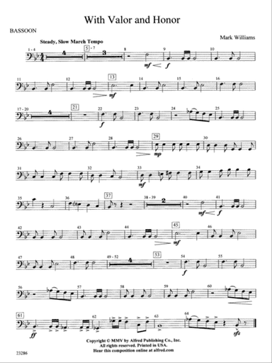 With Valor and Honor: Bassoon