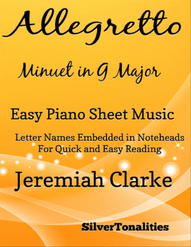 Allegretto Minuet in G Major Easy Piano Sheet Music