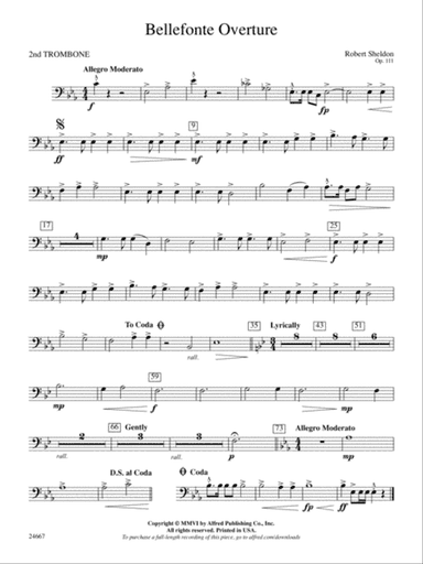 Bellefonte Overture: 2nd Trombone