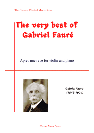 Faure-Apres une reve for violin and piano