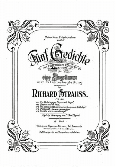 Five Poems by Friedrich Rückert
