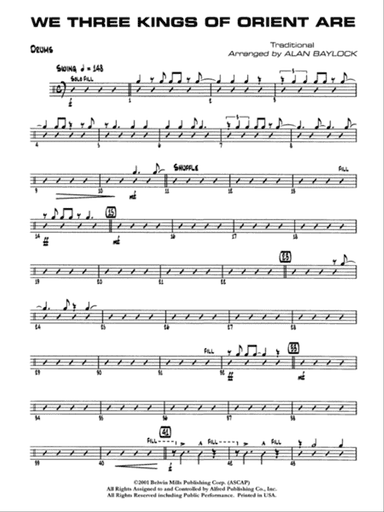 We Three Kings of Orient Are: Drums