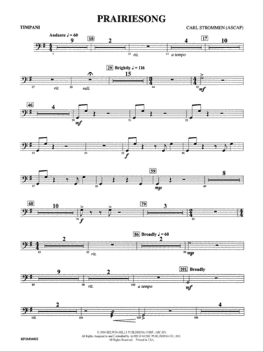 Prairiesong: Timpani