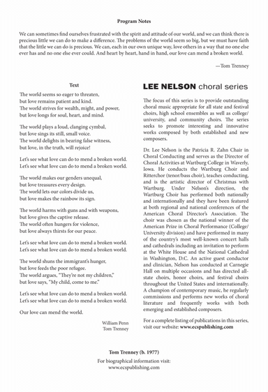 Our Love Can Mend a Broken World