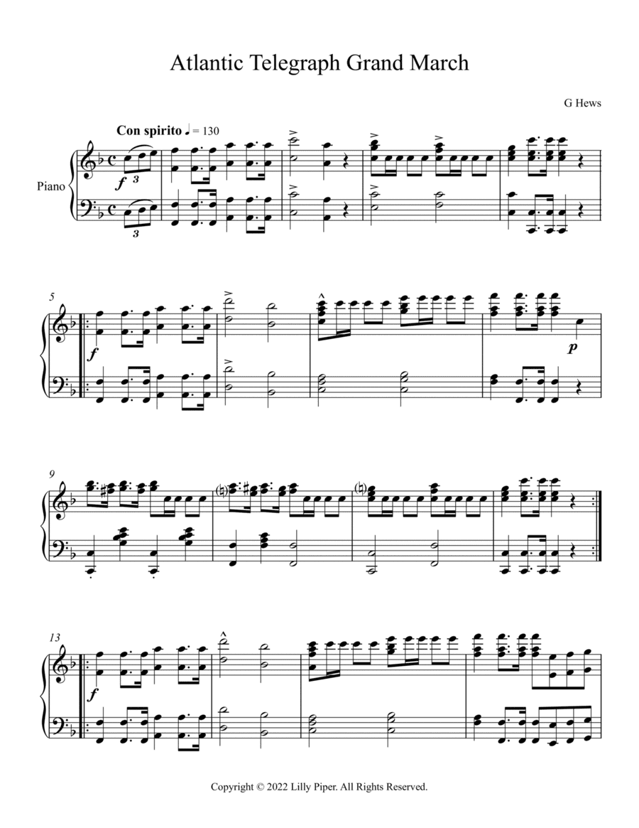 Atlantic Telegraph Grand March