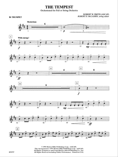 The Tempest: 1st B-flat Trumpet