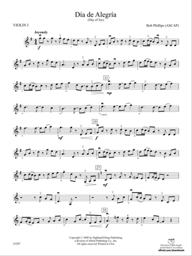 Día de Alegría (Day of Joy): 1st Violin