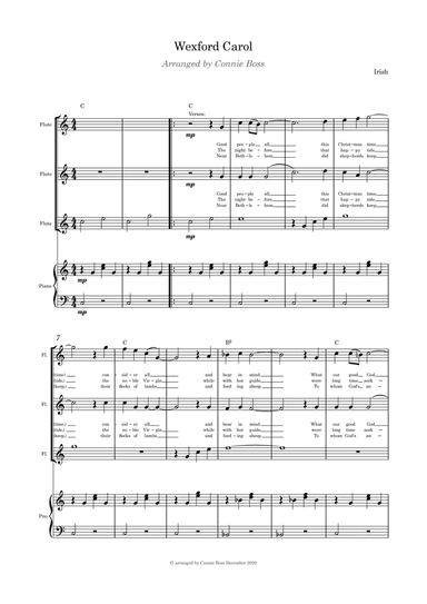 Wexford Carol - flute trio and piano