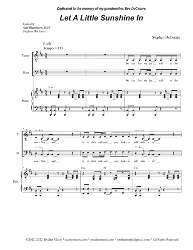 Let A Little Sunshine In (SATB)