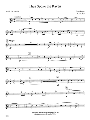 Thus Spoke the Raven: 1st B-flat Trumpet