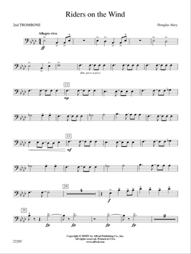 Riders on the Wind: 2nd Trombone