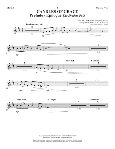 Candles Of Grace (A Service for Tenebrae) - Bb Clarinet