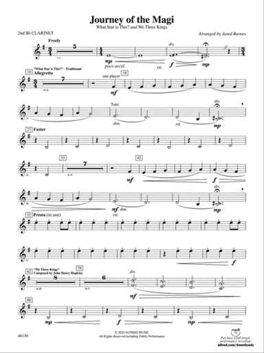 Journey of the Magi: 2nd B-flat Clarinet
