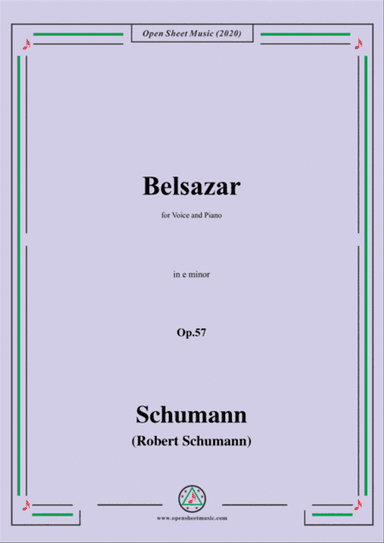 Schumann-Belsazar,Op.57,in e minor,for Voice and Piano
