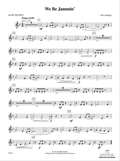 We Be Jammin': 2nd B-flat Trumpet