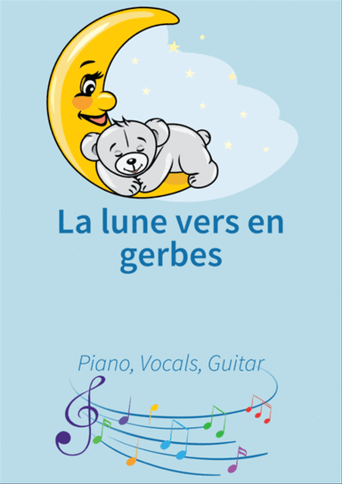 La lune vers en gerbes