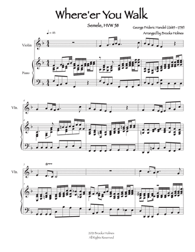 Where'er You Walk (Semele, HVW 58)
