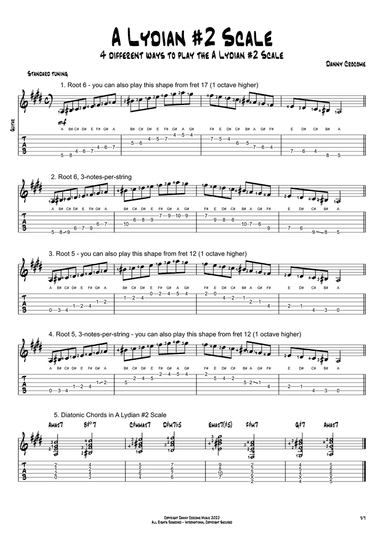 A Lydian #2 Scale (4 Ways to Play)
