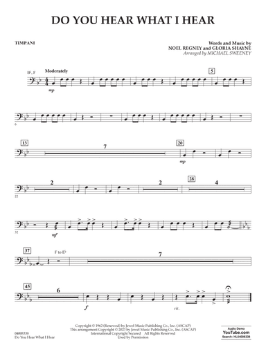Do You Hear What I Hear (arr. Michael Sweeney) - Timpani