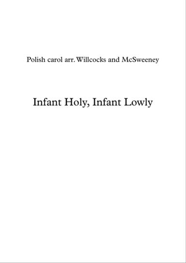 Infant Holy, Infant Lowly
