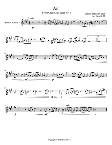 Air for horn and piano (simplified)