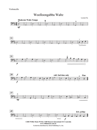Woolloongabba Waltz: Cello