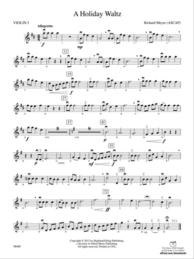 A Holiday Waltz: 1st Violin