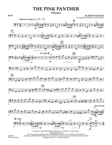 The Pink Panther (Theme) - Bass